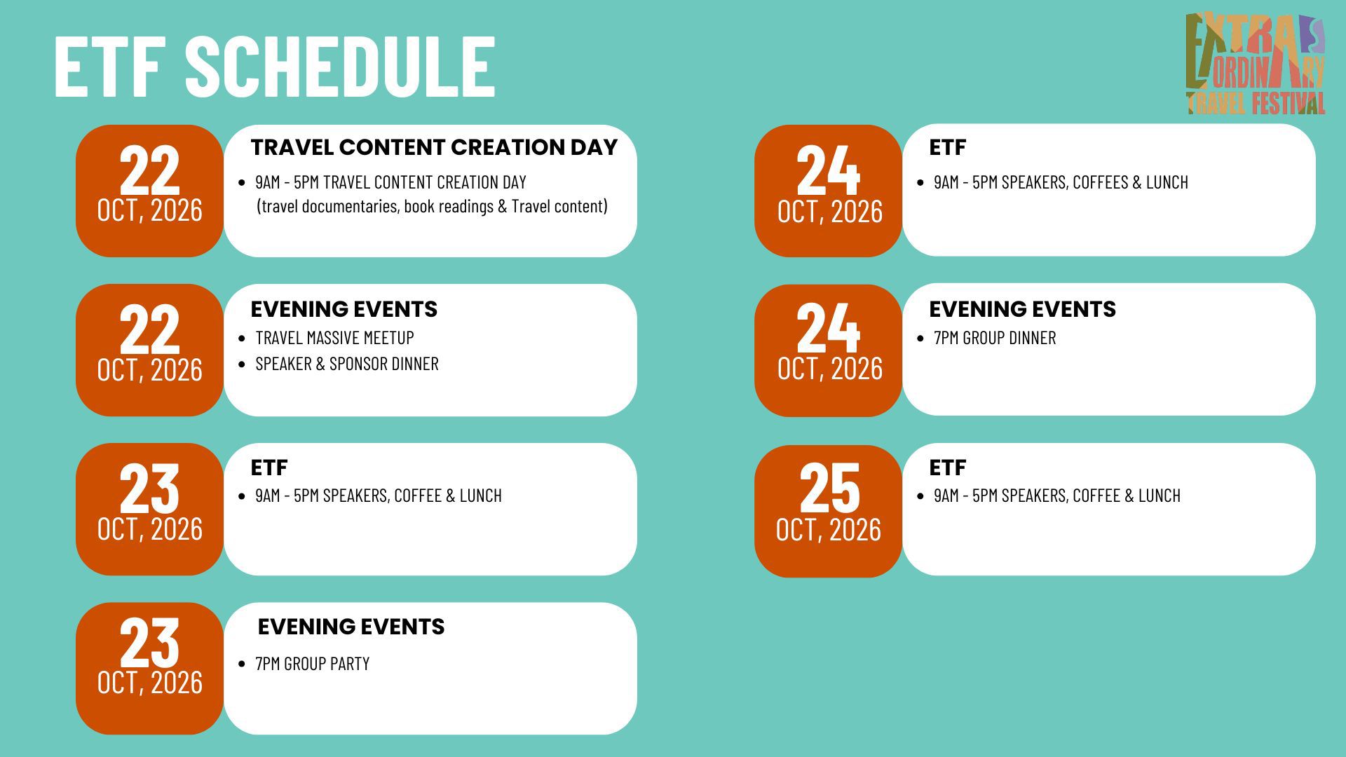 ETF III schedule
