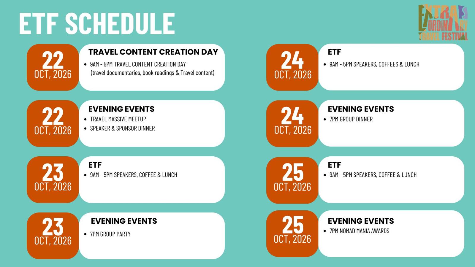 ETF SCHEDULE